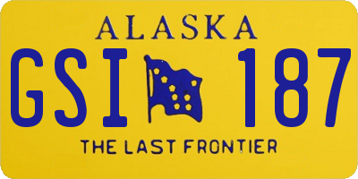 AK license plate GSI187