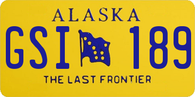 AK license plate GSI189