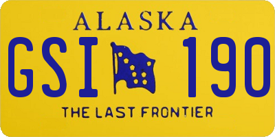 AK license plate GSI190