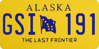 AK license plate GSI191