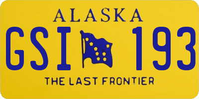 AK license plate GSI193