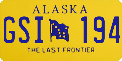 AK license plate GSI194