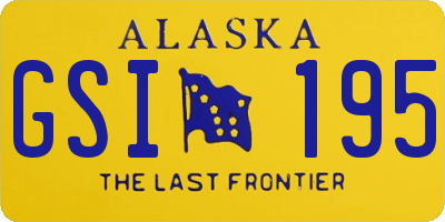 AK license plate GSI195