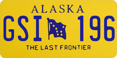 AK license plate GSI196