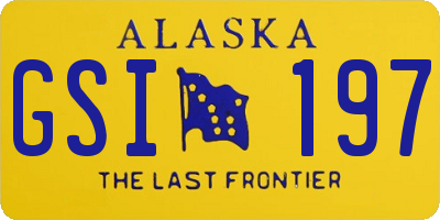 AK license plate GSI197