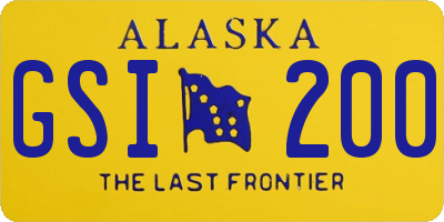 AK license plate GSI200