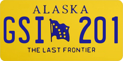 AK license plate GSI201