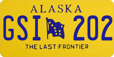 AK license plate GSI202