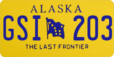 AK license plate GSI203