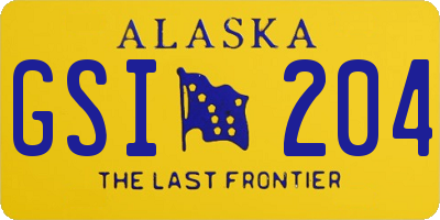 AK license plate GSI204