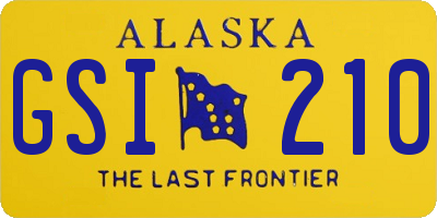 AK license plate GSI210