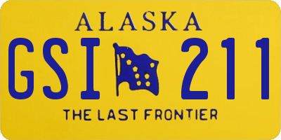 AK license plate GSI211