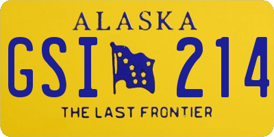 AK license plate GSI214