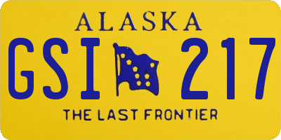 AK license plate GSI217