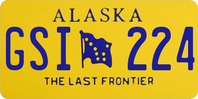 AK license plate GSI224