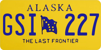 AK license plate GSI227
