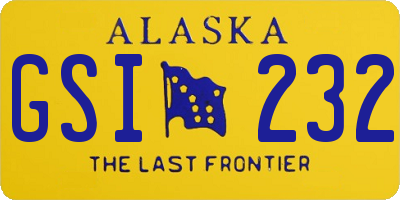 AK license plate GSI232