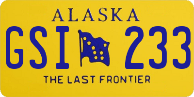 AK license plate GSI233