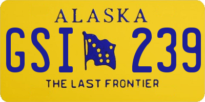 AK license plate GSI239