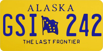 AK license plate GSI242