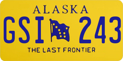 AK license plate GSI243