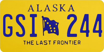 AK license plate GSI244