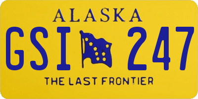 AK license plate GSI247