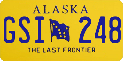 AK license plate GSI248