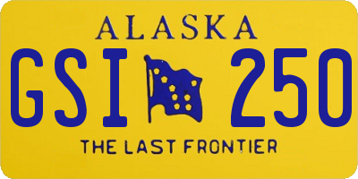 AK license plate GSI250