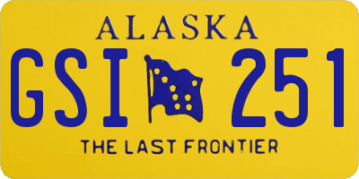 AK license plate GSI251