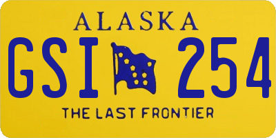 AK license plate GSI254