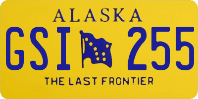 AK license plate GSI255