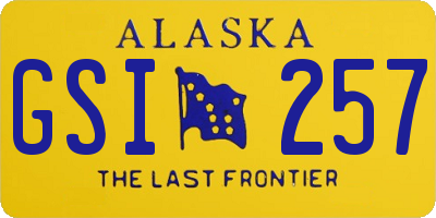 AK license plate GSI257