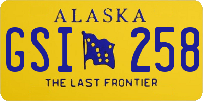 AK license plate GSI258