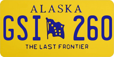 AK license plate GSI260