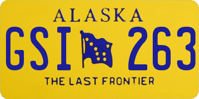 AK license plate GSI263