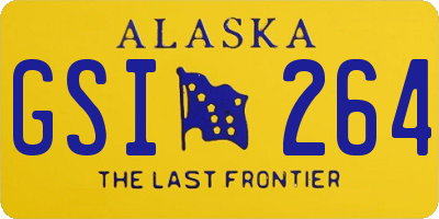 AK license plate GSI264