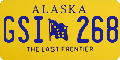 AK license plate GSI268