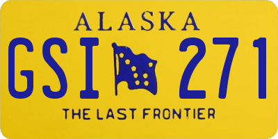 AK license plate GSI271