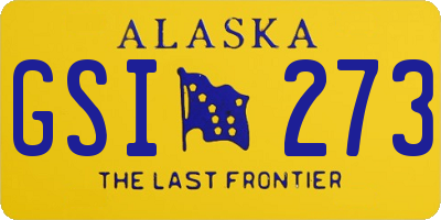 AK license plate GSI273