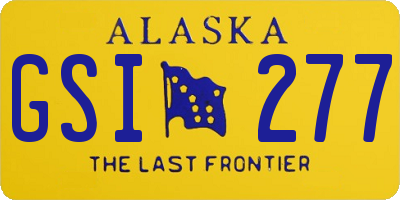 AK license plate GSI277