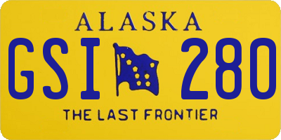 AK license plate GSI280