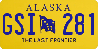 AK license plate GSI281