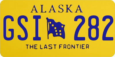 AK license plate GSI282