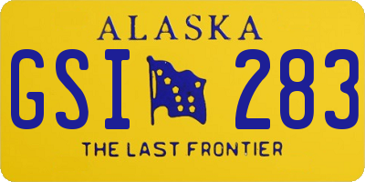 AK license plate GSI283