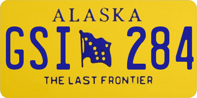 AK license plate GSI284