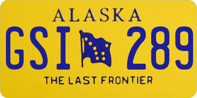 AK license plate GSI289