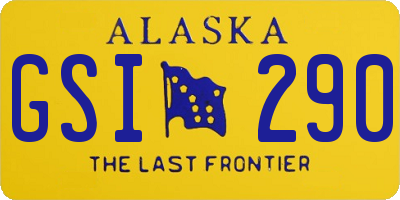 AK license plate GSI290