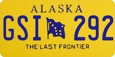 AK license plate GSI292