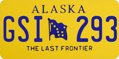 AK license plate GSI293